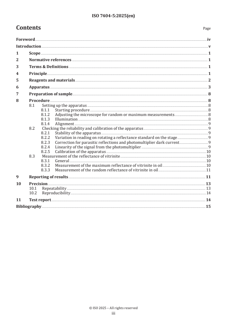 ISO 7404-5:2025 ISO 7404-5:2025 - Coal — Methods for petrographic analysis — Part 5: Method of determining microscopically the reflectance of vitrinite
Released:10/27/2025 - Page 3 preview