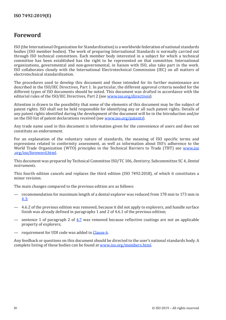 ISO 7492:2019 ISO 7492:2019 - Dentistry — Dental explorer/22/2019 - Page 4 preview