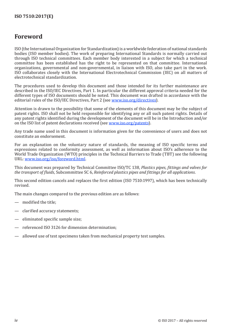 ISO 7510:2017 ISO 7510:2017 - Plastics piping systems — Glass-reinforced plastics (GRP) components — Determination of the amounts of constituents/28/2017 - Page 4 preview