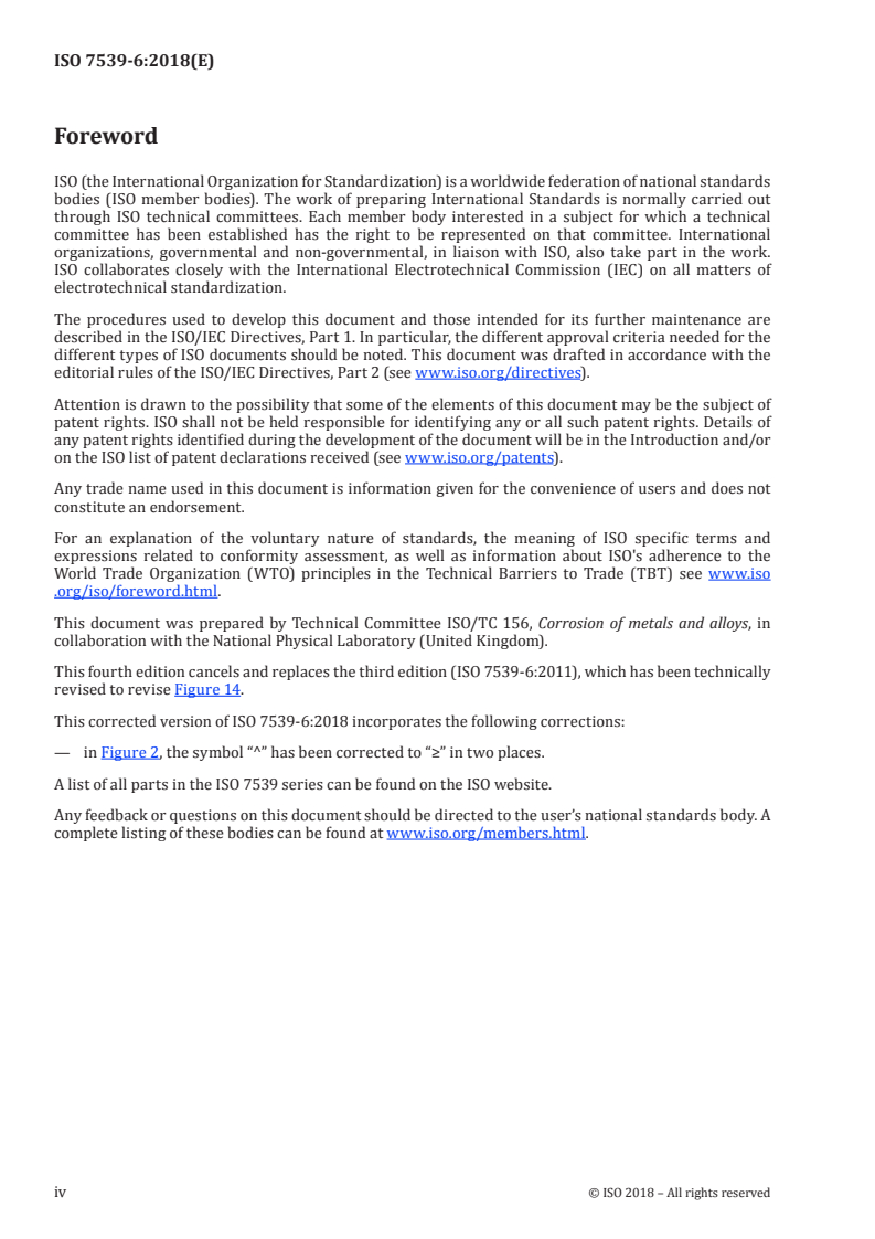 ISO 7539-6:2018 ISO 7539-6:2018 - Corrosion of metals and alloys — Stress corrosion testing — Part 6: Preparation and use of precracked specimens for tests under constant load or constant displacement/9/2018 - Page 4 preview