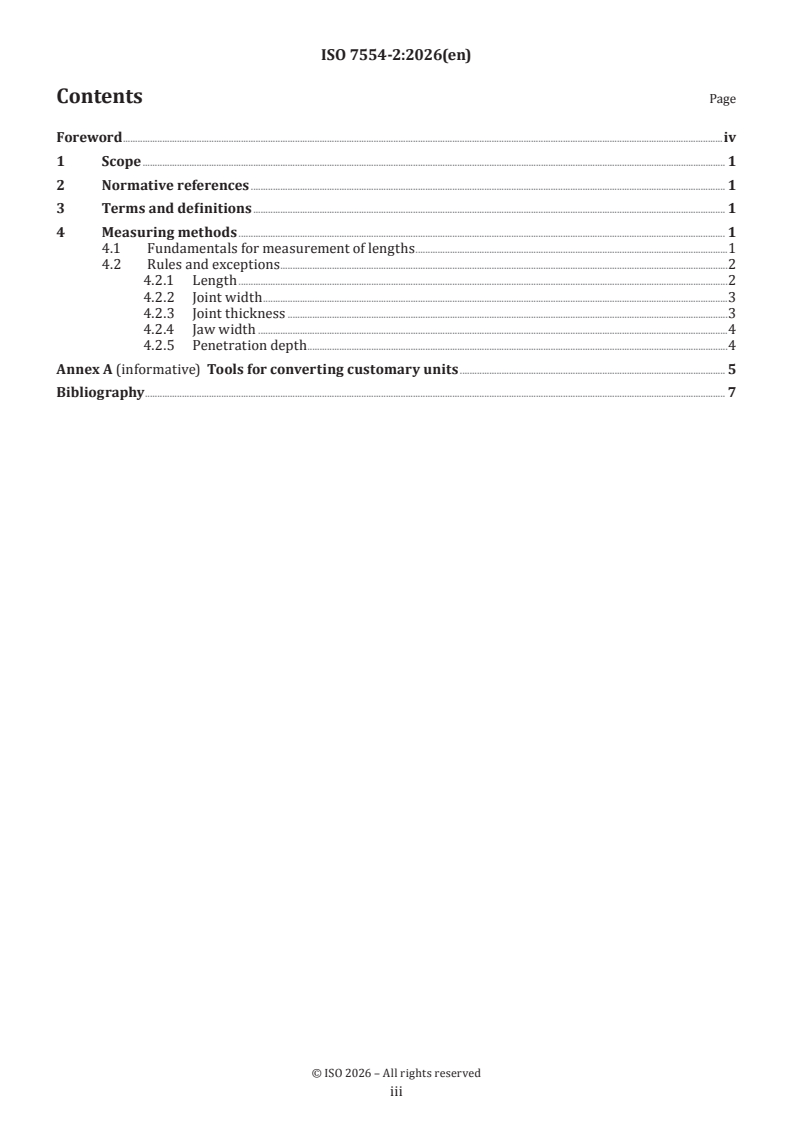 ISO 7554-2:2026 ISO 7554-2:2026 - Surgical instruments — Terms, measuring methods and test methods — Part 2: Methods for determination of basic measures - Page 3 preview