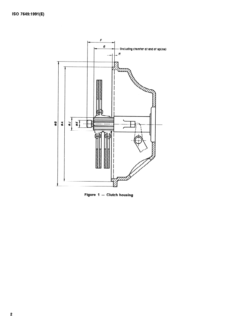 ISO 7649:1991 ISO 7649:1991 - Clutch housings for reciprocating internal combustion engines — Nominal dimensions and tolerances/11/1991 - Page 4 preview