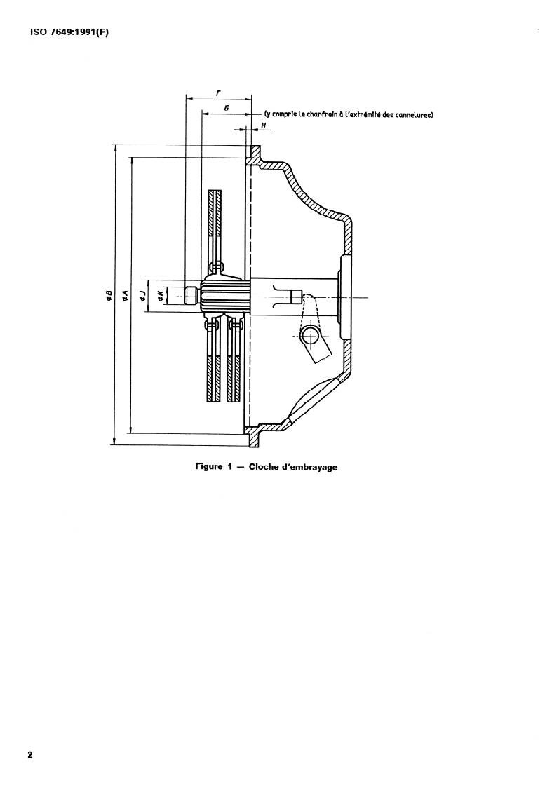 ISO 7649:1991 ISO 7649:1991 - Cloches d'embrayage pour moteurs alternatifs à combustion interne — Dimensions nominales et tolérances/11/1991 - Page 4 preview