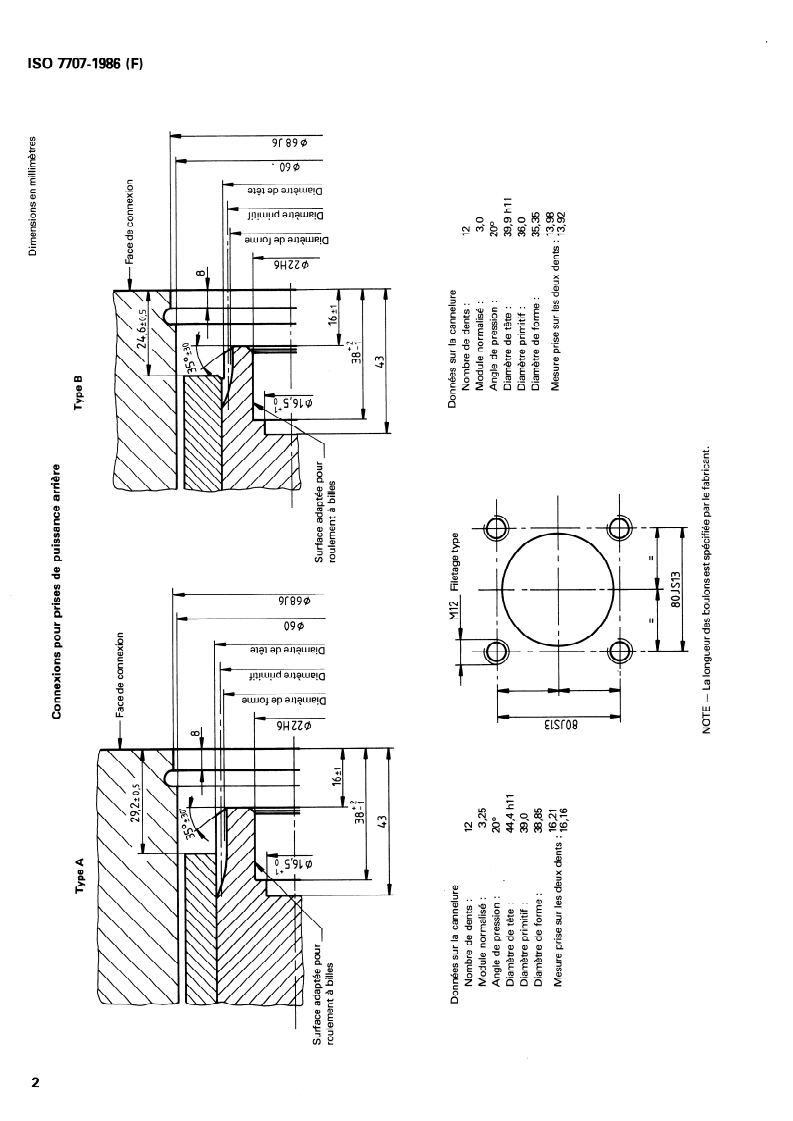 ISO 7707:1986 ISO 7707:1986 - Véhicules routiers utilitaires — Connexions pour prises de puissance arrière/16/1986 - Page 4 preview