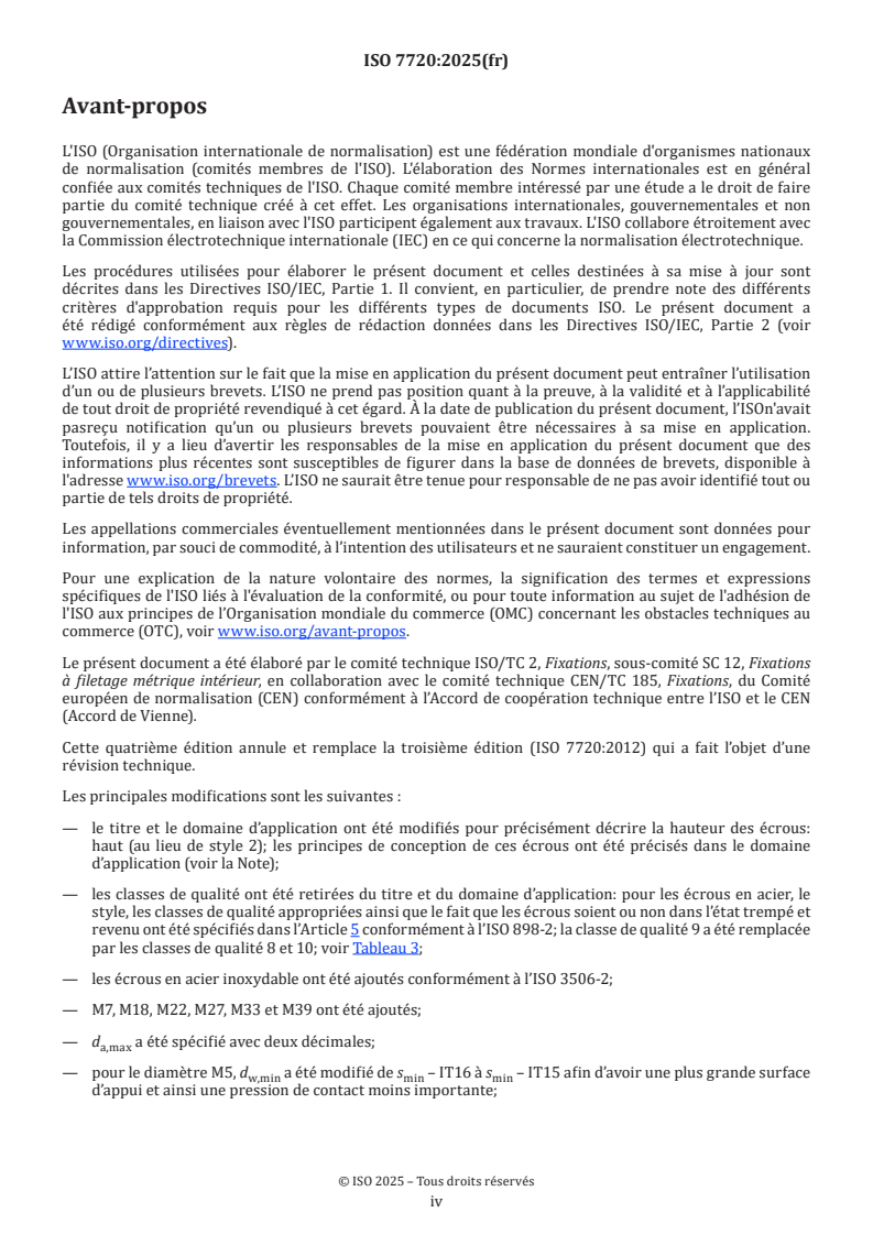 ISO 7720:2025 ISO 7720:2025 - Fixations — Écrous hexagonaux autofreinés — Écrous hauts (tout métal) à fente(s)
Released:10. 06. 2025 - Page 4 preview