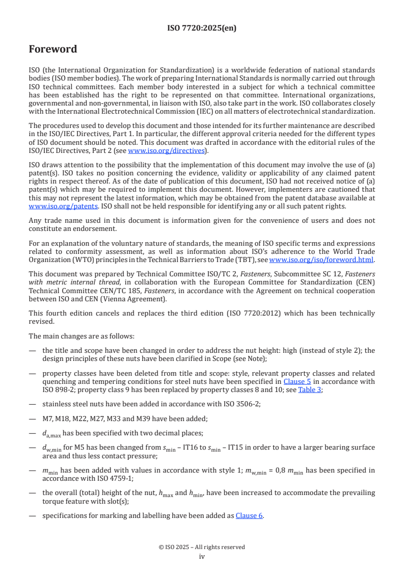 ISO 7720:2025 ISO 7720:2025 - Fasteners — Prevailing torque hexagon nuts — High nuts (all metal) with slot(s)
Released:10. 06. 2025 - Page 4 preview