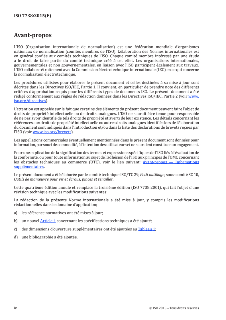 ISO 7738:2015 ISO 7738:2015 - Outils de manoeuvre pour vis et écrous — Clés mixtes de serrage — Longueurs des clés et épaisseurs maximales des têtes/12/2015 - Page 4 preview