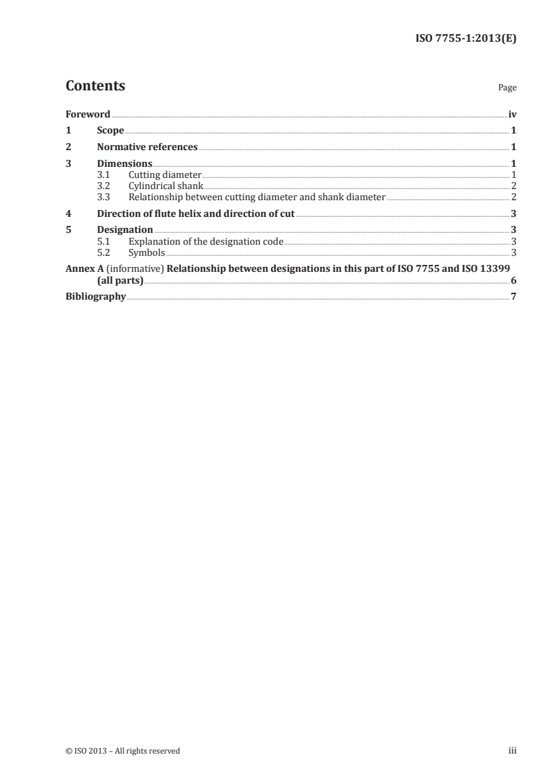 ISO 7755-1:2013 ISO 7755-1:2013 - Hardmetal burrs — Part 1: General specifications/8/2013 - Page 3 preview