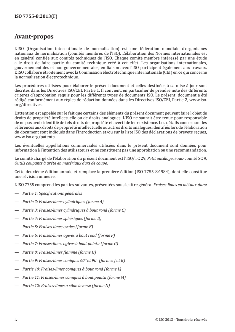 ISO 7755-8:2013 ISO 7755-8:2013 - Fraises-limes en métaux-durs — Partie 8: Fraises-limes flammes (forme H)/8/2013 - Page 4 preview