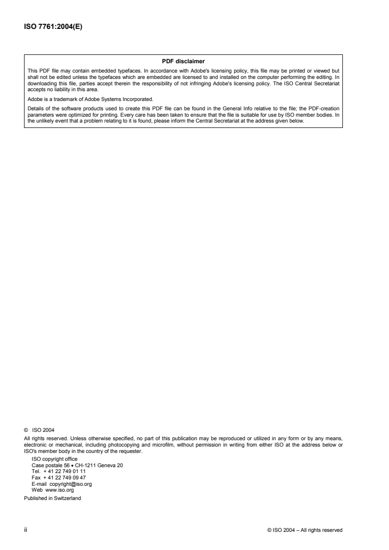 ISO 7761:2004 ISO 7761:2004 - Micrographics — Single-core cartridge for 16 mm processed microfilm — Dimensions and operational constraints/12/2004 - Page 2 preview