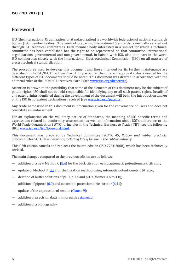 ISO 7781:2017 ISO 7781:2017 - Styrene-butadiene rubber, raw — Determination of soap and organic-acid content/16/2017 - Page 4 preview