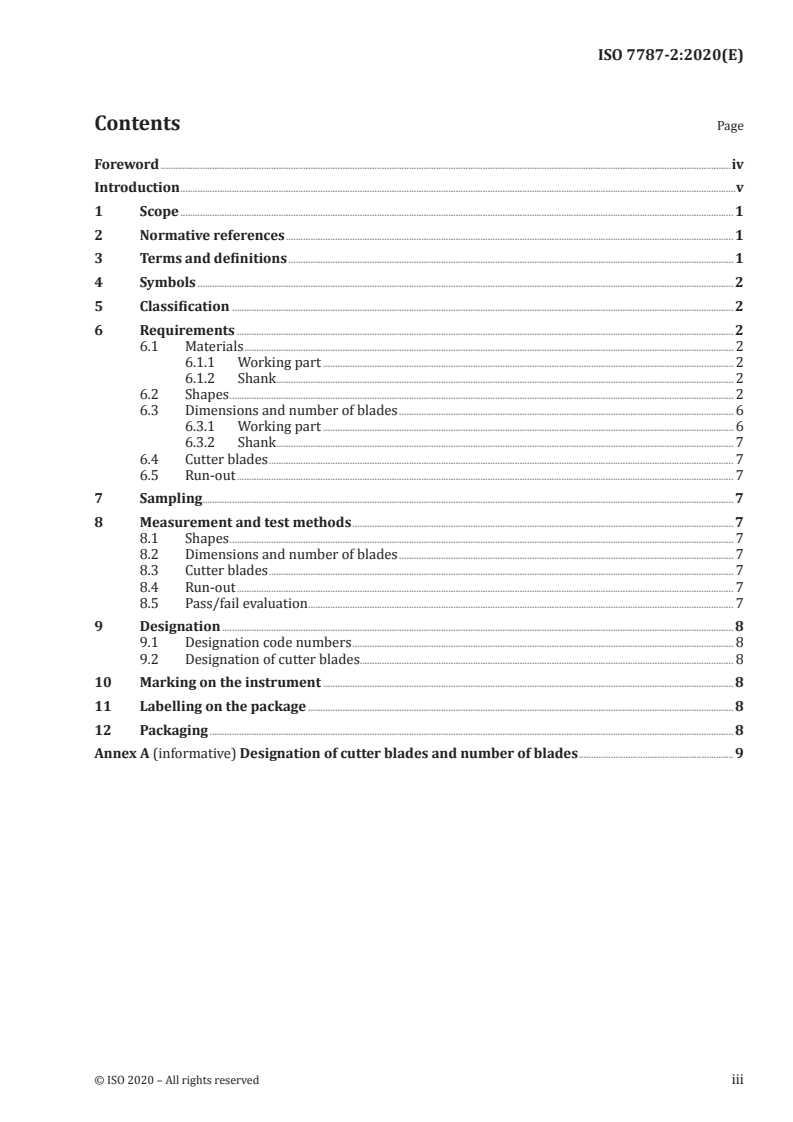 ISO 7787-2:2020 ISO 7787-2:2020 - Dentistry — Laboratory cutters — Part 2: Carbide laboratory cutters/2/2020 - Page 3 preview