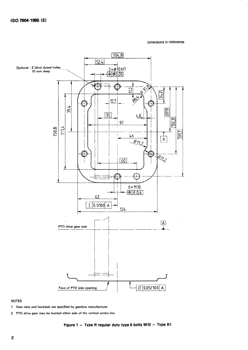 ISO 7804:1985 ISO 7804:1985 - Commercial road vehicles — Side openings for truck power take-offs/31/1985 - Page 4 preview
