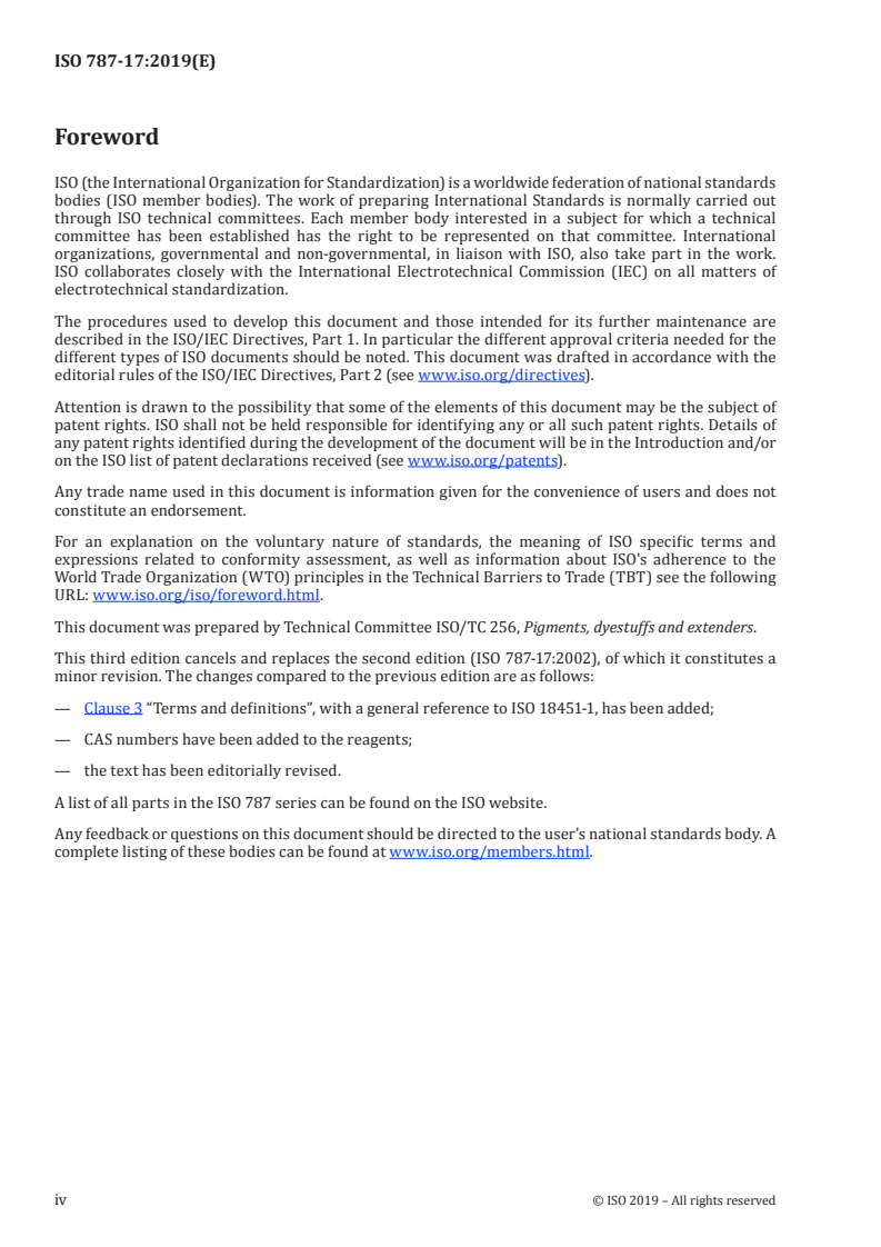 ISO 787-17:2019 ISO 787-17:2019 - General methods of test for pigments and extenders — Part 17: Comparison of lightening power of white pigments/2/2019 - Page 4 preview