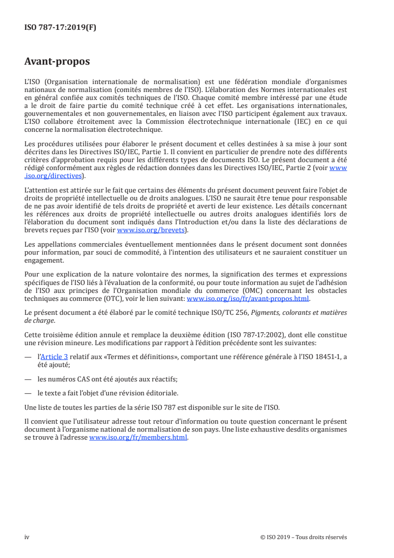 ISO 787-17:2019 ISO 787-17:2019 - Méthodes générales d'essai des pigments et matières de charge — Partie 17: Comparaison du pouvoir éclaircissant des pigments blancs/2/2019 - Page 4 preview