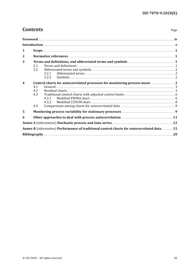 ISO 7870-9:2020 ISO 7870-9:2020 - Control charts — Part 9: Control charts for stationary processes/30/2020 - Page 3 preview