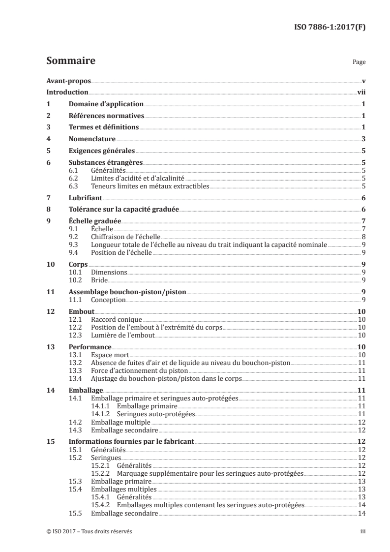 ISO 7886-1:2017 ISO 7886-1:2017 - Seringues hypodermiques stériles, non réutilisables — Partie 1: Seringues pour utilisation manuelle/22/2019 - Page 3 preview
