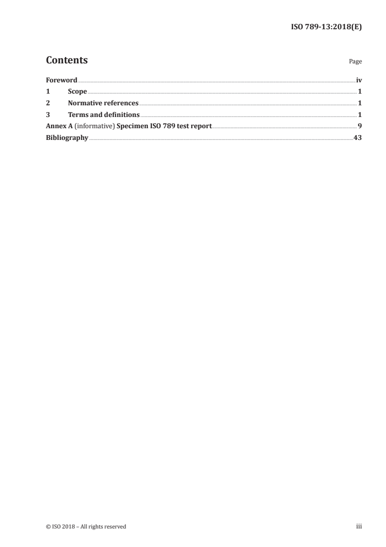 ISO 789-13:2018 ISO 789-13:2018 - Agricultural tractors — Test procedures — Part 13: Vocabulary and specimen test report/22/2018 - Page 3 preview
