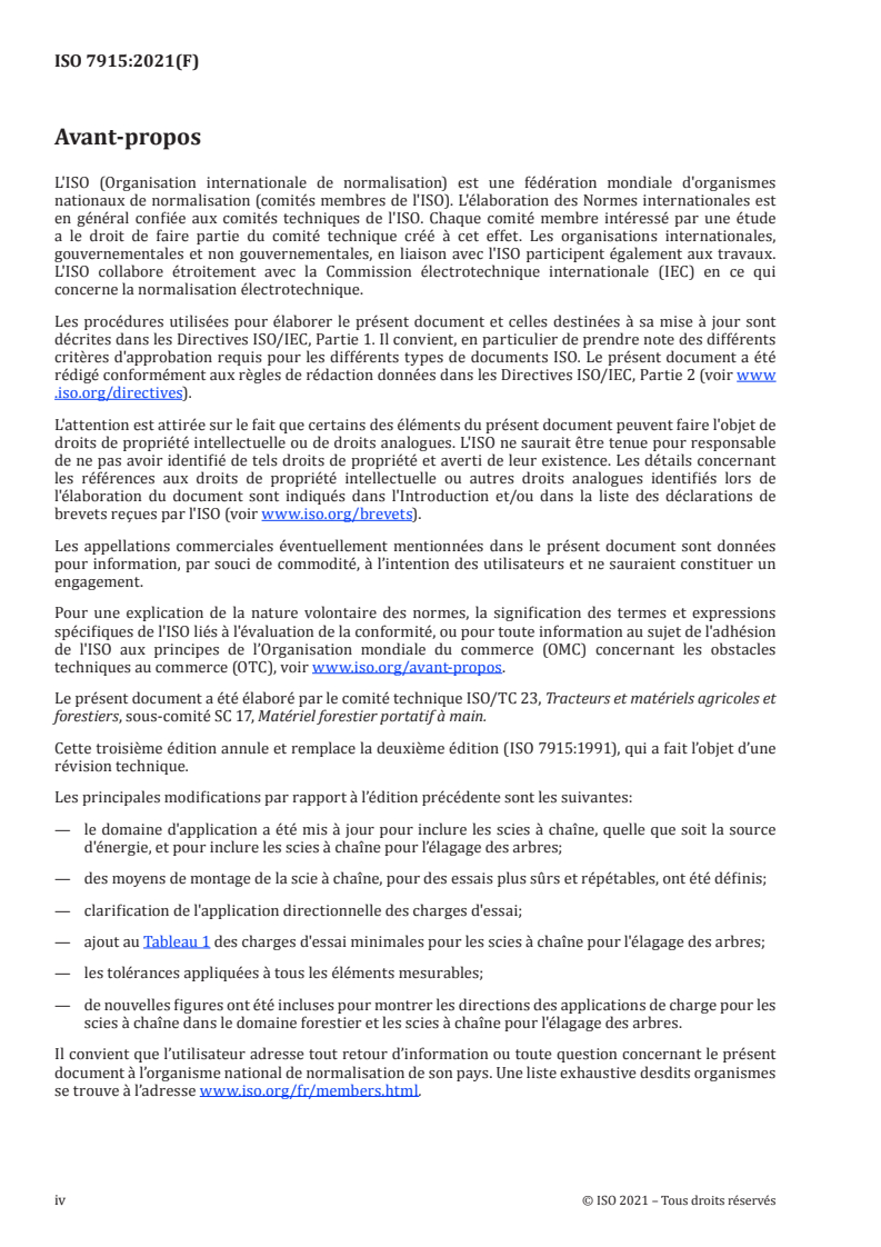 ISO 7915:2021 ISO 7915:2021 - Matériel forestier — Scies à chaîne portatives — Détermination de la solidité des poignées/4/2021 - Page 4 preview