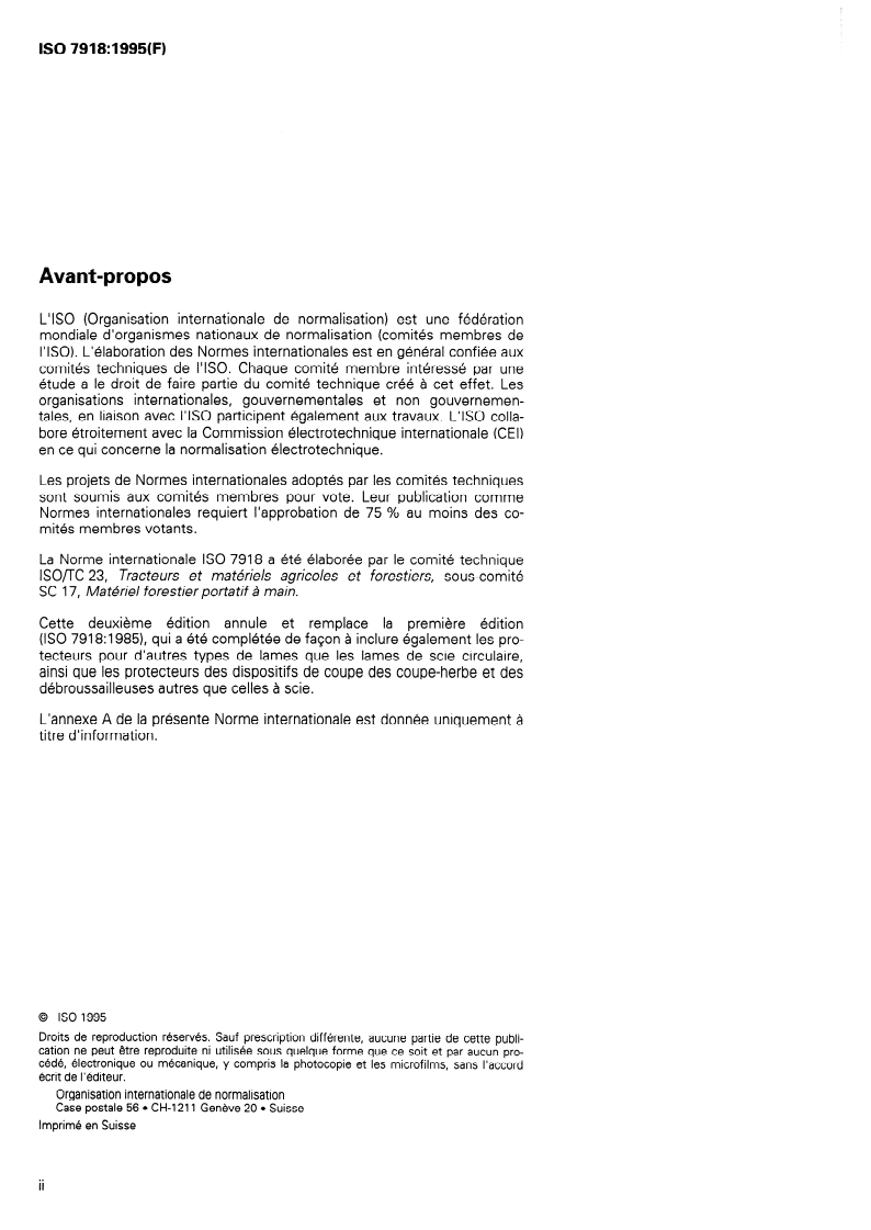 ISO 7918:1995 ISO 7918:1995 - Matériel forestier — Débroussailleuses et coupe-herbe portatifs — Dimensions du protecteur du dispositif de coupe/5/1995 - Page 2 preview