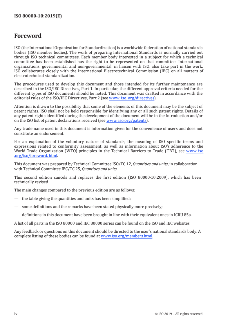 ISO 80000-10:2019 ISO 80000-10:2019 - Quantities and units — Part 10: Atomic and nuclear physics/26/2019 - Page 4 preview