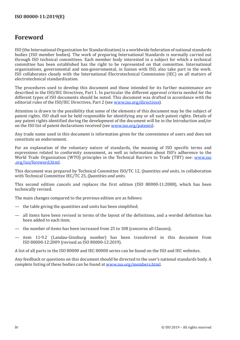 ISO 80000-11:2019 ISO 80000-11:2019 - Quantities and units — Part 11: Characteristic numbers/22/2019 - Page 4 preview
