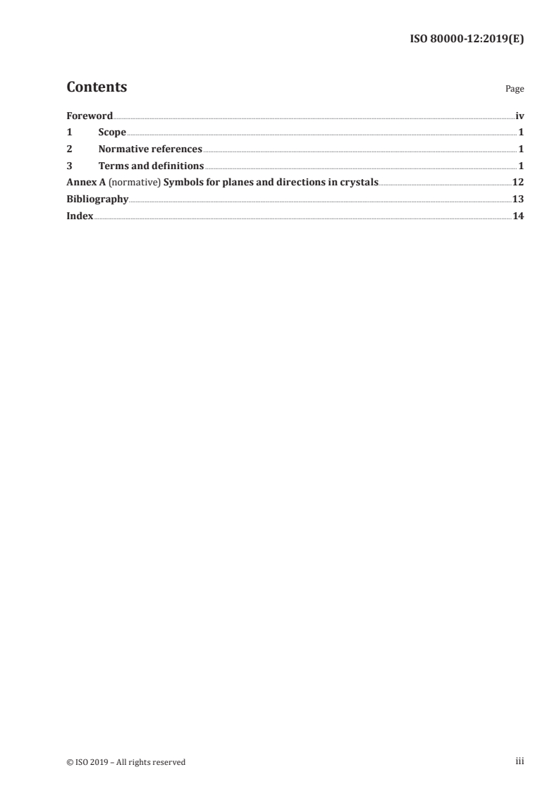 ISO 80000-12:2019 ISO 80000-12:2019 - Quantities and units — Part 12: Condensed matter physics/4/2021 - Page 3 preview