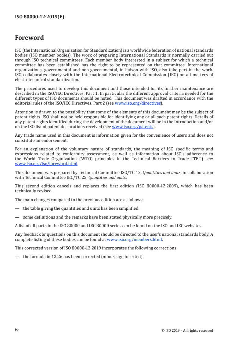 ISO 80000-12:2019 ISO 80000-12:2019 - Quantities and units — Part 12: Condensed matter physics/4/2021 - Page 4 preview