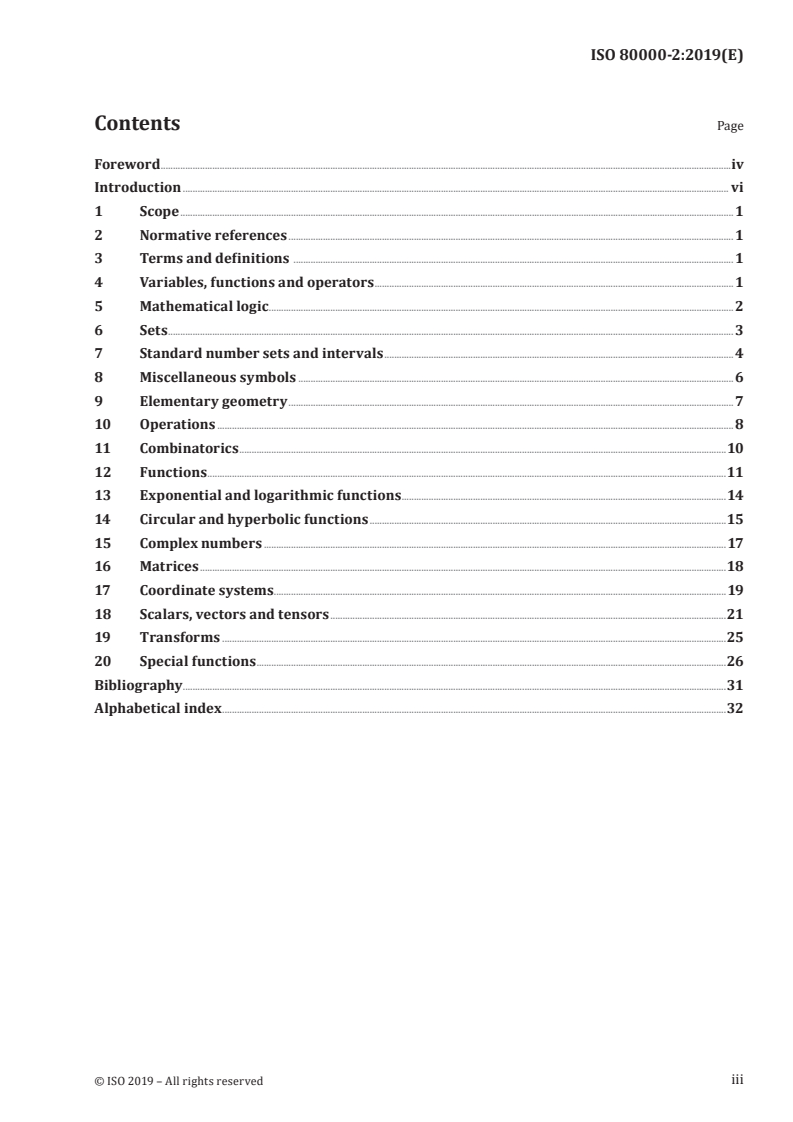 ISO 80000-2:2019 ISO 80000-2:2019 - Quantities and units — Part 2: Mathematics/3/2021 - Page 3 preview