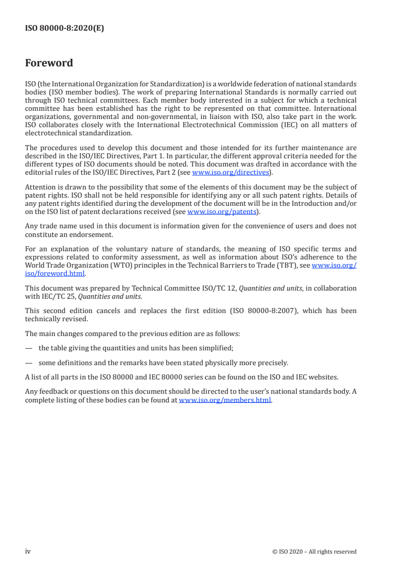 ISO 80000-8:2020 ISO 80000-8:2020 - Quantities and units — Part 8: Acoustics/4/2020 - Page 4 preview