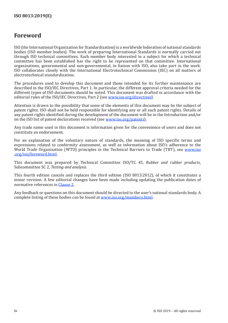 ISO 8013:2019 ISO 8013:2019 - Rubber, vulcanized — Determination of creep in compression or shear/25/2019 - Page 4 preview