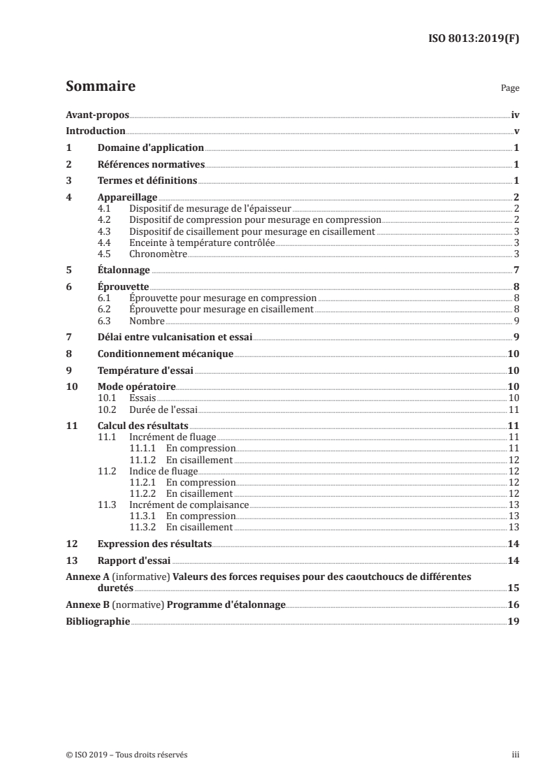 ISO 8013:2019 ISO 8013:2019 - Caoutchouc vulcanisé — Détermination du fluage en compression ou en cisaillement/25/2019 - Page 3 preview