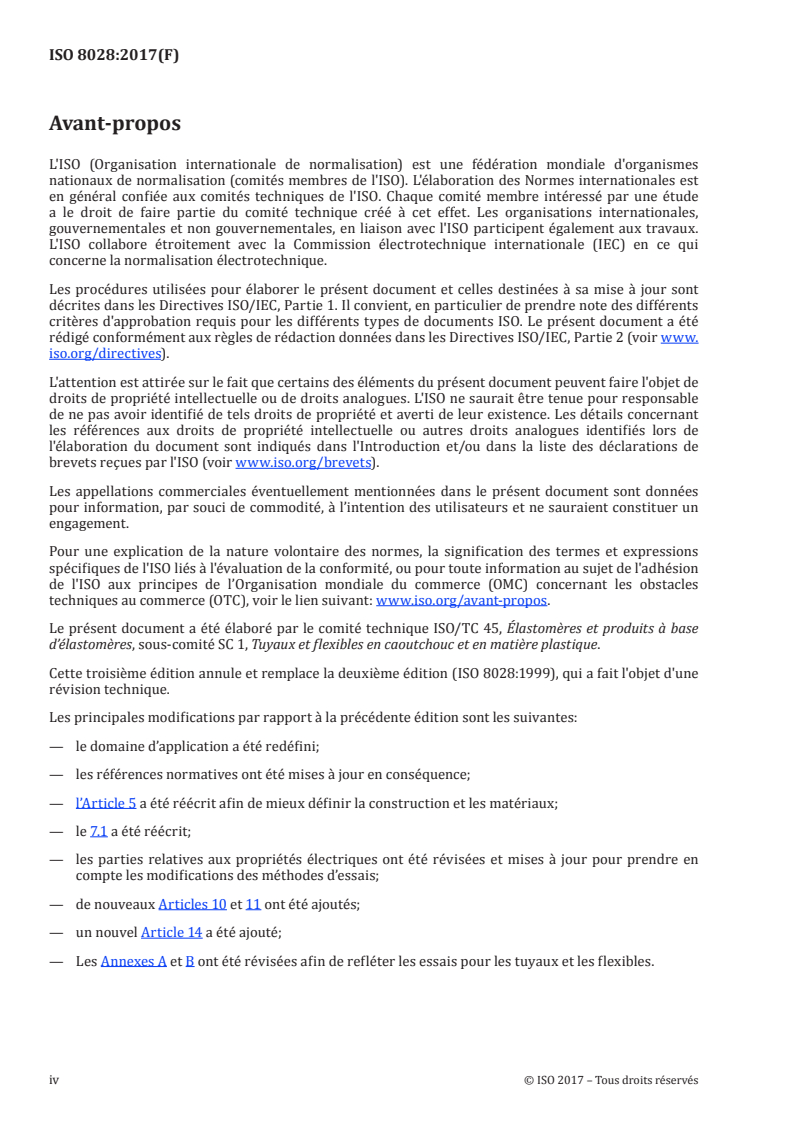 ISO 8028:2017 ISO 8028:2017 - Tuyaux et flexibles en caoutchouc et/ou en plastique pour pulvérisation (AIRLESS) des peintures — Spécifications/5/2017 - Page 4 preview