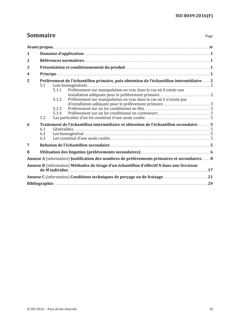 ISO 8049:2016 ISO 8049:2016 - Ferro-nickel en grenailles — Échantillonnage pour analyse/1/2016 - Page 3 preview