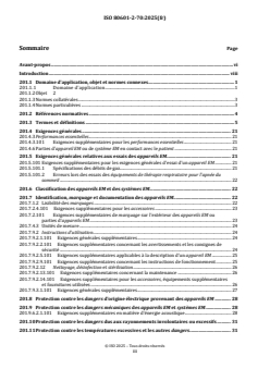 ISO 80601-2-70:2025 - Appareils électromédicaux — Partie 2-70: Exigences particulières pour la sécurité de base et les performances essentielles de l'équipement de thérapie respiratoire pour l'apnée du sommeil
Released:21. 11. 2025 - Page 3 preview