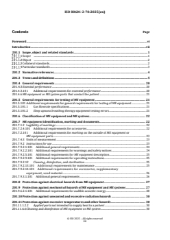 ISO 80601-2-70:2025 - Medical electrical equipment — Part 2-70: Particular requirements for basic safety and essential performance of sleep apnoea breathing therapy equipment
Released:21. 11. 2025 - Page 3 preview