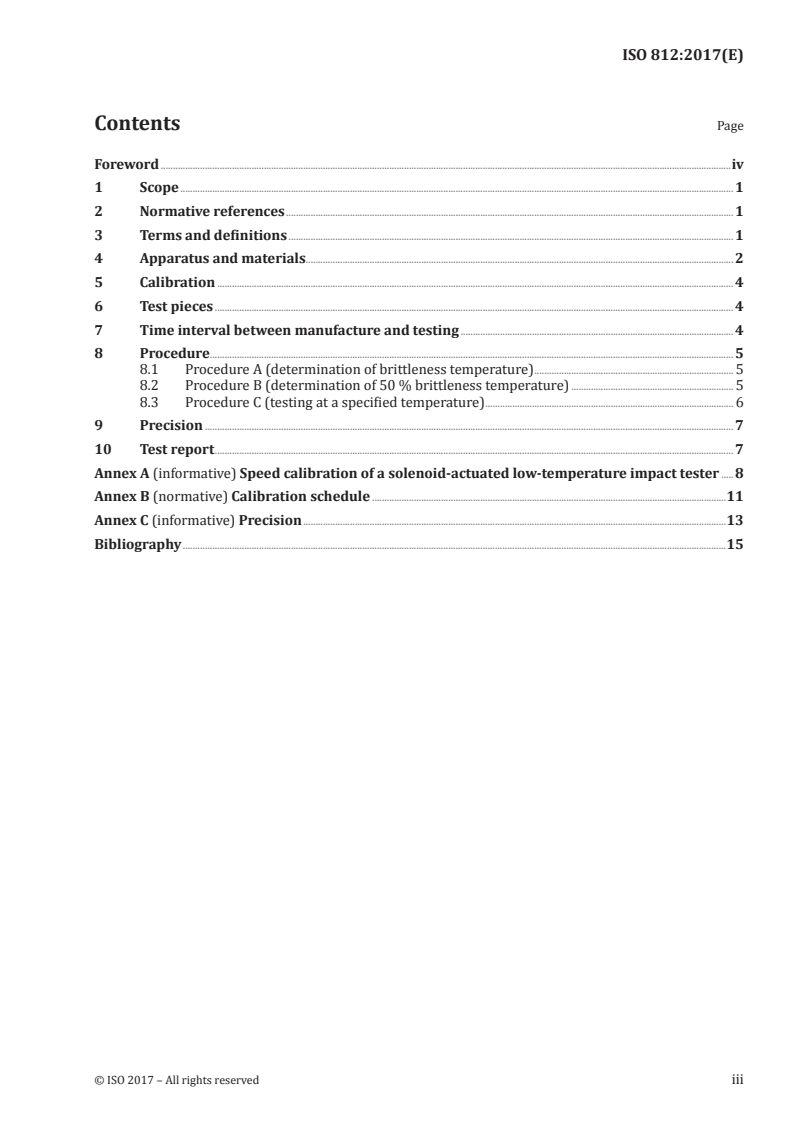 ISO 812:2017 ISO 812:2017 - Rubber, vulcanized or thermoplastic — Determination of low-temperature brittleness/31/2017 - Page 3 preview