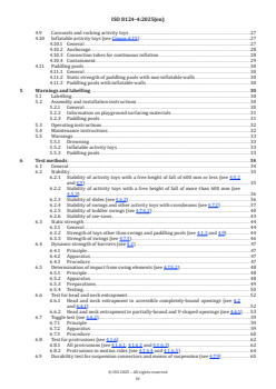 ISO 8124-4:2025 ISO 8124-4:2025 - Safety of toys — Part 4: Activity toys for domestic use
Released:6. 06. 2025 - Page 4 preview