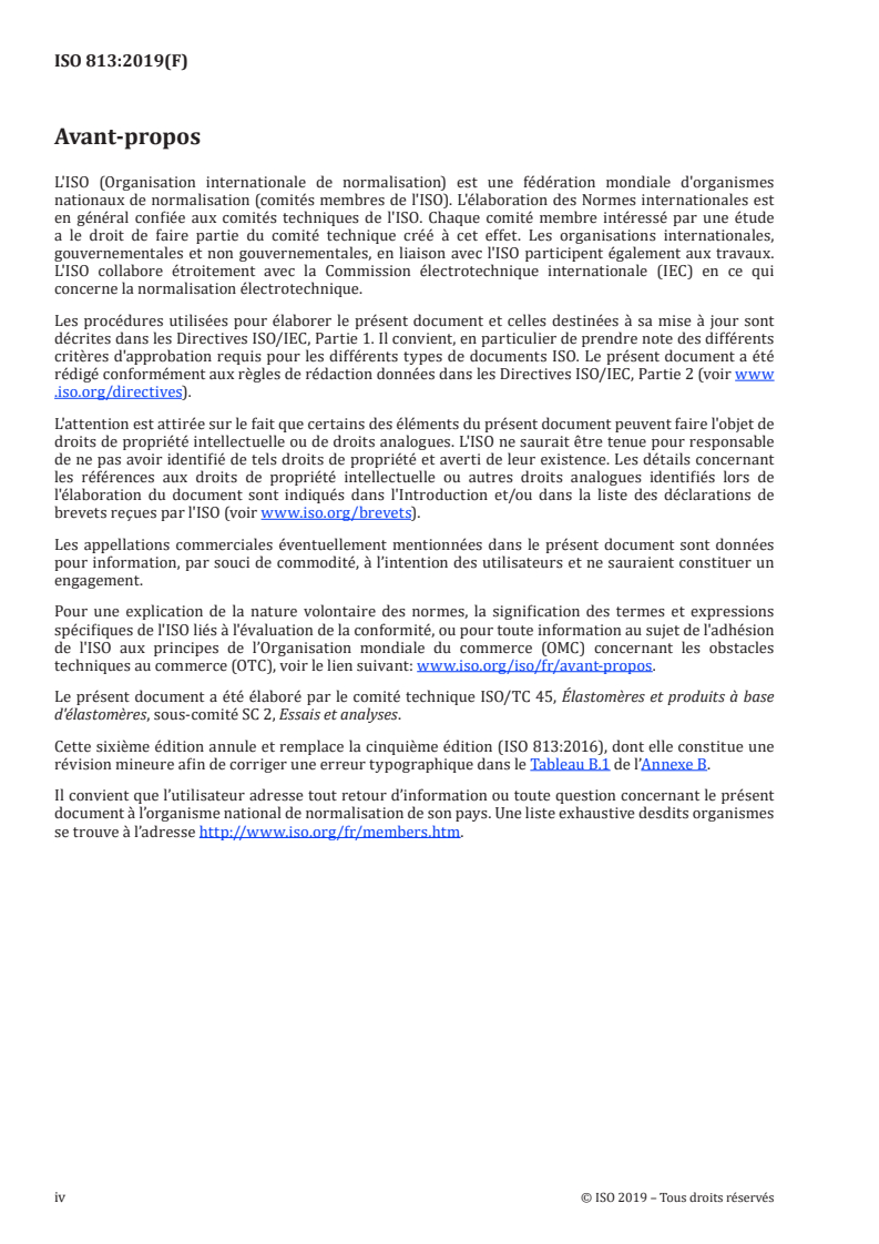 ISO 813:2019 ISO 813:2019 - Caoutchouc vulcanisé ou thermoplastique — Détermination de l'adhérence à un substrat rigide — Méthode par pelage à angle droit/17/2019 - Page 4 preview
