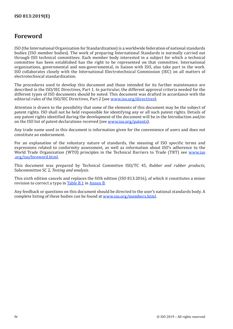 ISO 813:2019 ISO 813:2019 - Rubber, vulcanized or thermoplastic — Determination of adhesion to a rigid substrate — 90 degree peel method/17/2019 - Page 4 preview