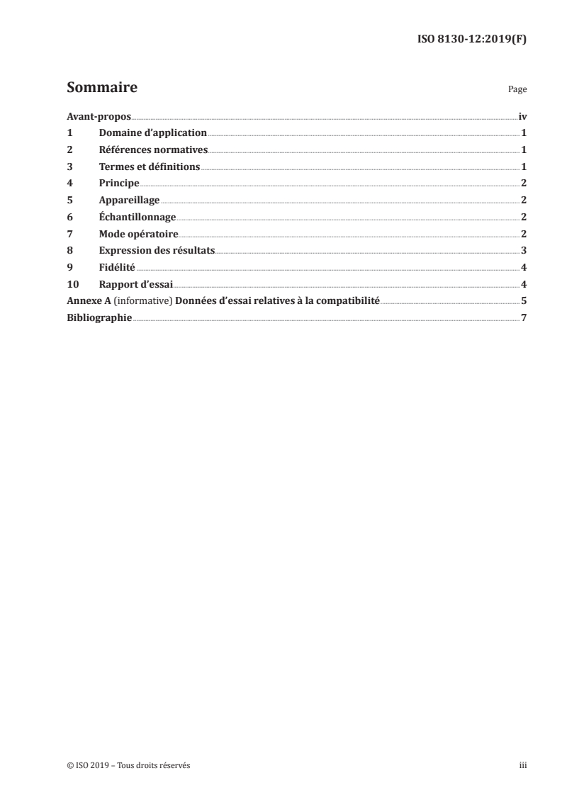 ISO 8130-12:2019 ISO 8130-12:2019 - Poudres pour revêtement — Partie 12: Détermination de la compatibilité/1/2019 - Page 3 preview