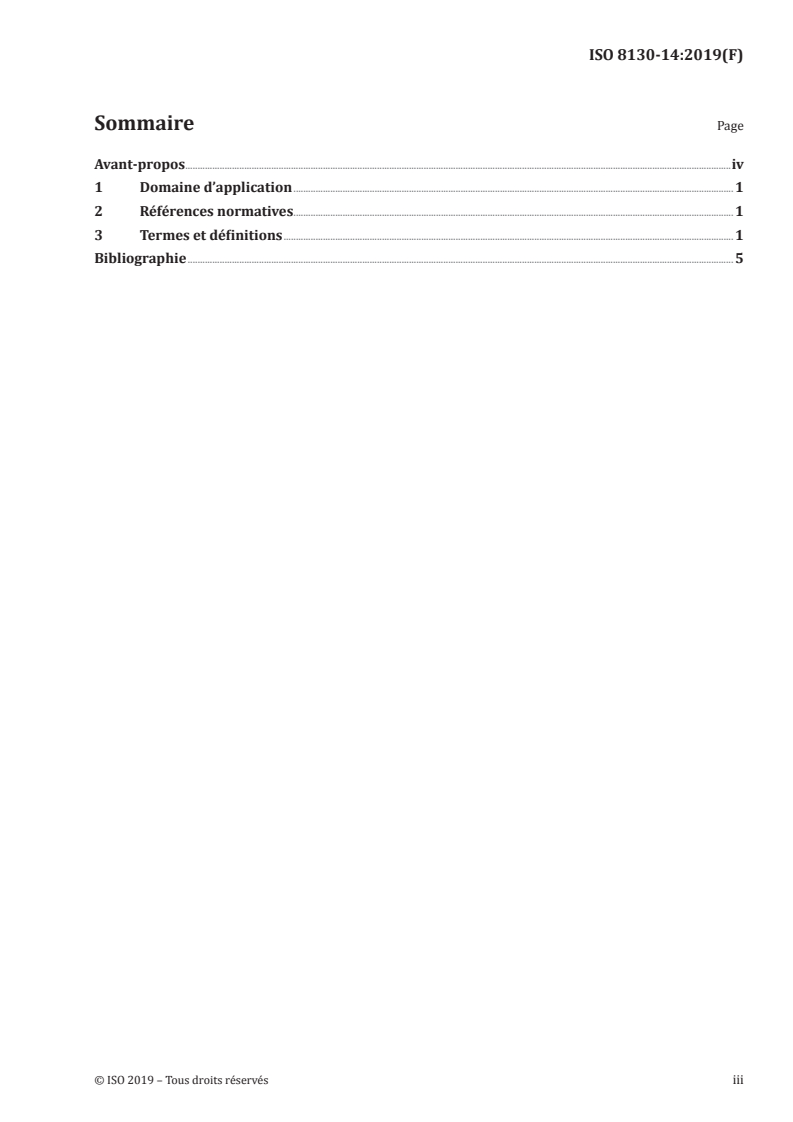 ISO 8130-14:2019 ISO 8130-14:2019 - Poudres pour revêtement — Partie 14: Vocabulaire/1/2019 - Page 3 preview