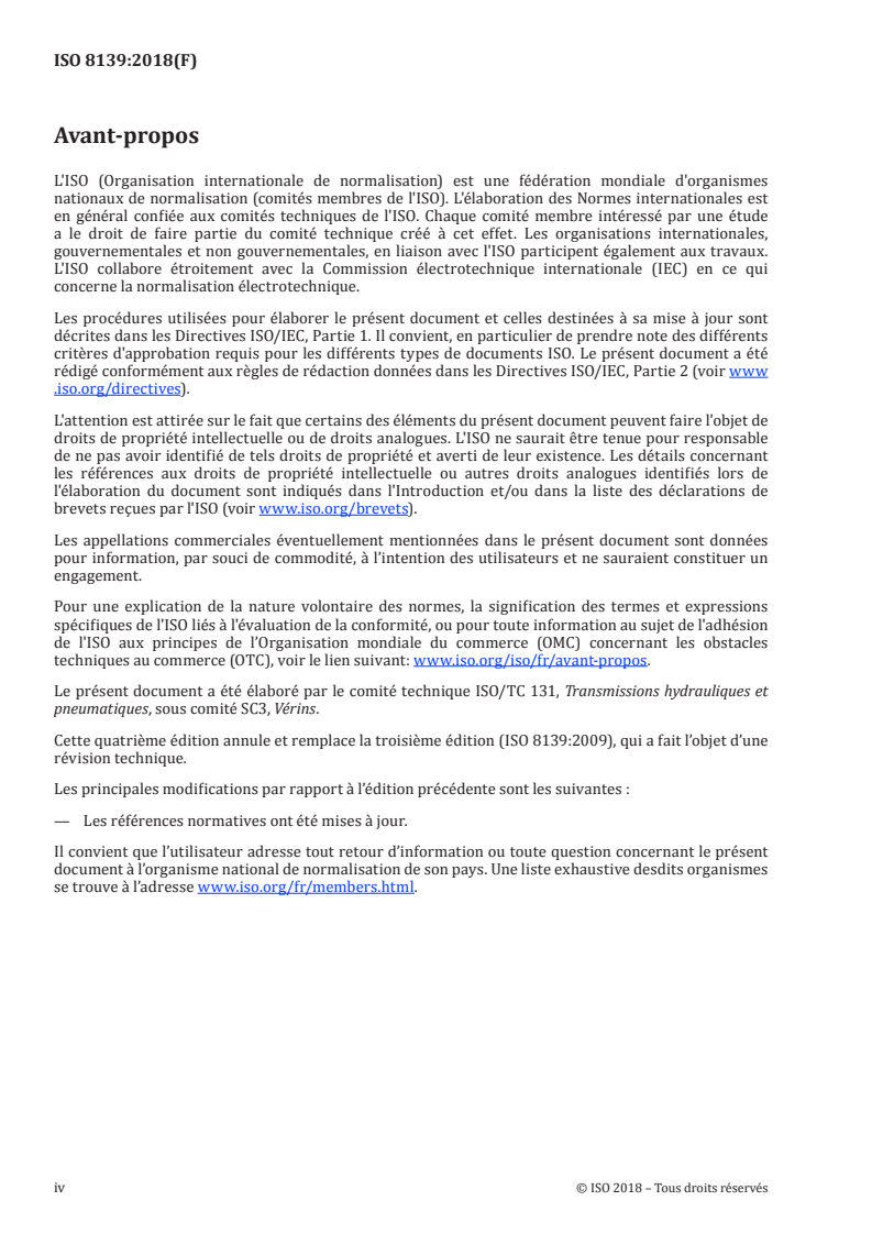 ISO 8139:2018 ISO 8139:2018 - Transmissions pneumatiques — Vérins, série à 1 000 kPa (10 bar) — Dimensions d'interchangeabilité des tenons à rotule d'extrémité de tige
Released:9/19/2018 - Page 4 preview