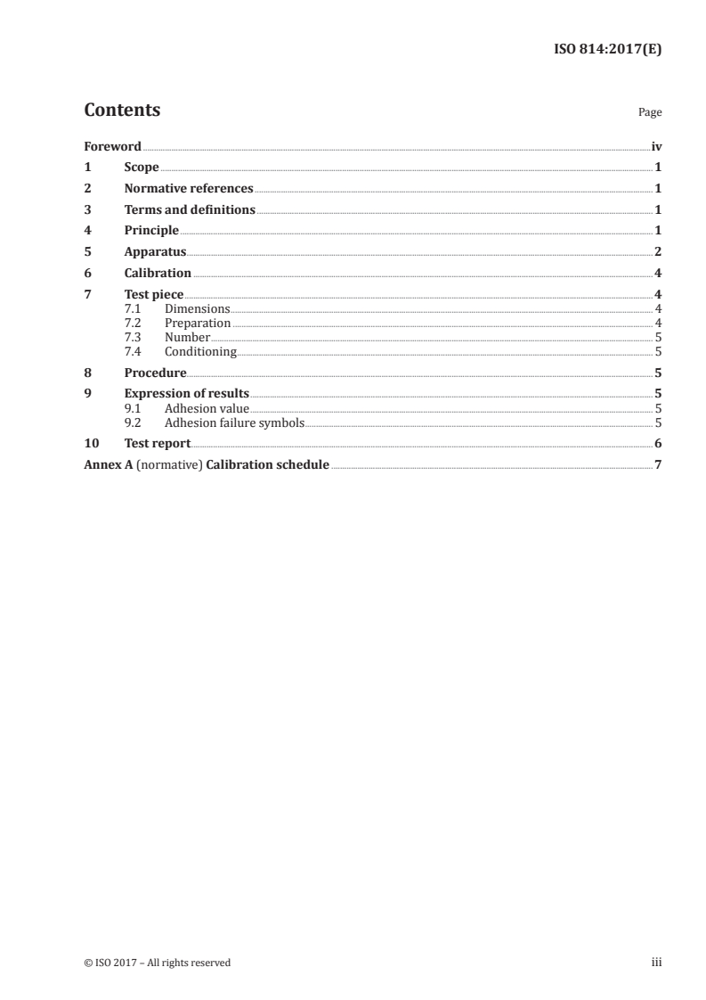 ISO 814:2017 ISO 814:2017 - Rubber, vulcanized or thermoplastic — Determination of adhesion to metal — Two-plate method/31/2017 - Page 3 preview
