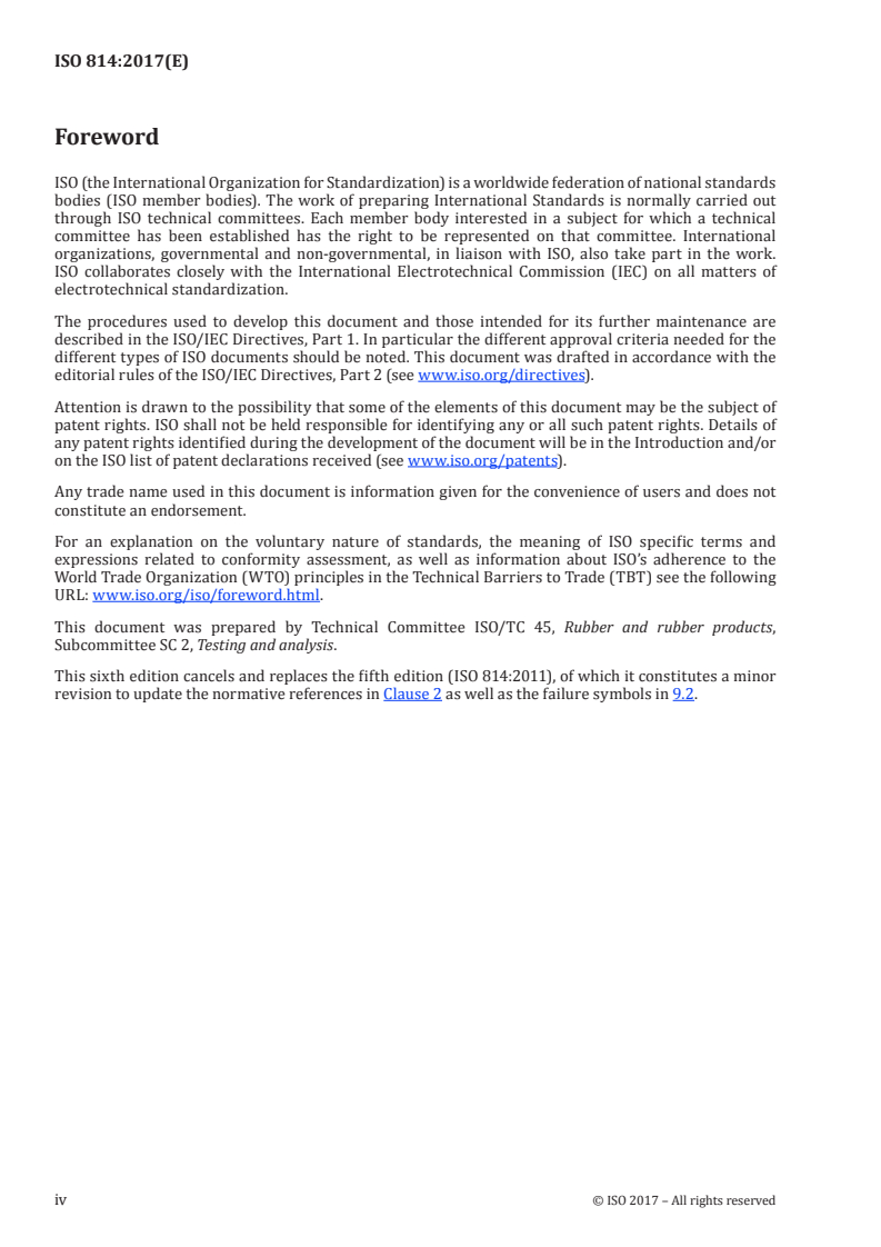 ISO 814:2017 ISO 814:2017 - Rubber, vulcanized or thermoplastic — Determination of adhesion to metal — Two-plate method/31/2017 - Page 4 preview