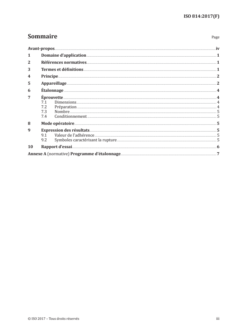 ISO 814:2017 ISO 814:2017 - Caoutchouc vulcanisé ou thermoplastique — Détermination de l'adhérence au métal — Méthode à deux plaques/31/2017 - Page 3 preview
