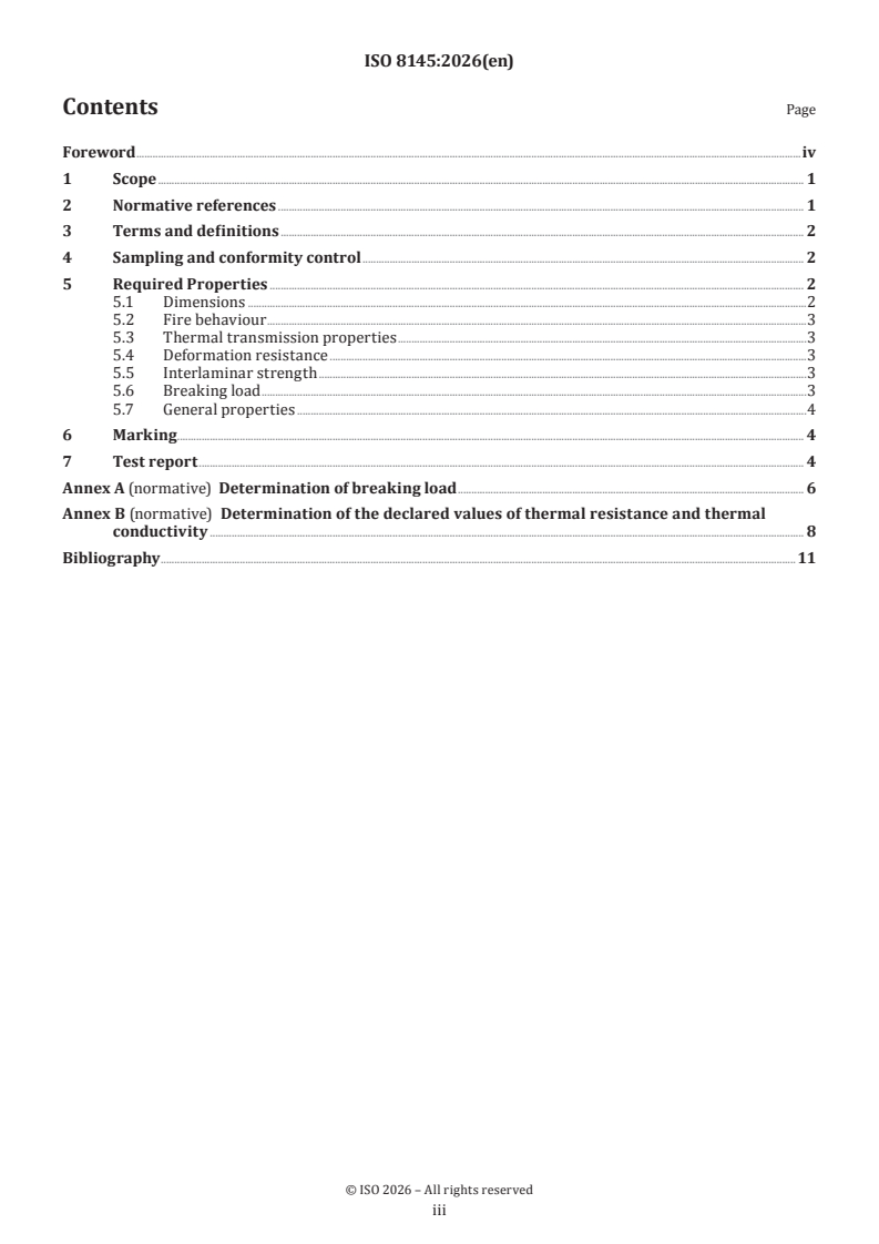 ISO 8145:2026 ISO 8145:2026 - Thermal insulation — Mineral wool board for overdeck insulation of roofs — Specification
Released:30. 01. 2026 - Page 3 preview