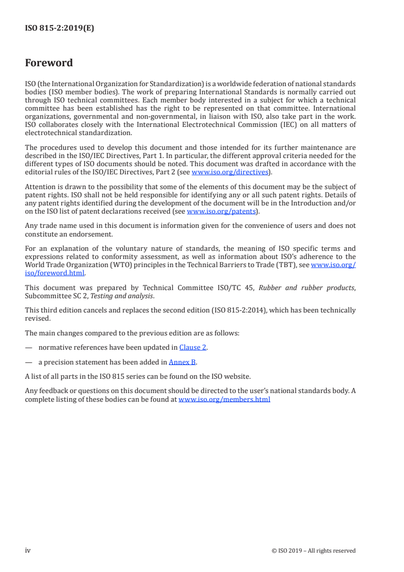 ISO 815-2:2019 ISO 815-2:2019 - Rubber, vulcanized or thermoplastic — Determination of compression set — Part 2: At low temperatures/26/2019 - Page 4 preview
