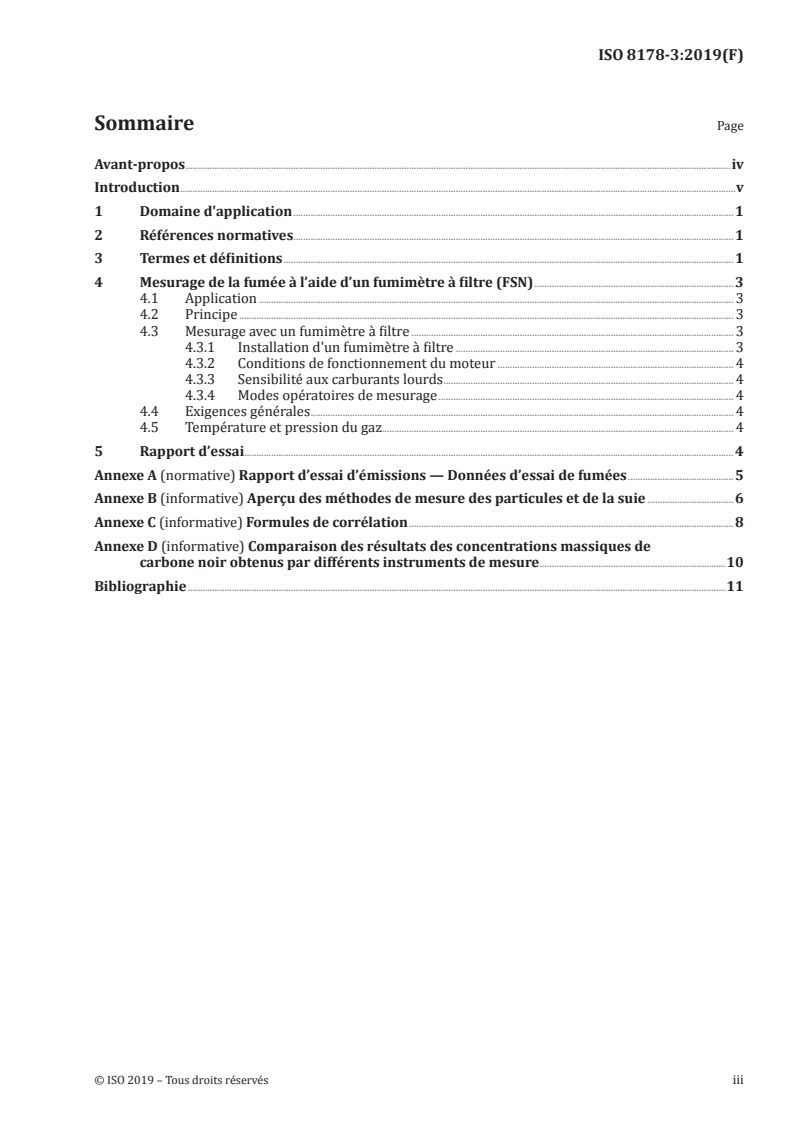 ISO 8178-3:2019 ISO 8178-3:2019 - Moteurs alternatifs à combustion interne — Mesurage des émissions de gaz d'échappement — Partie 3: Définitions et méthodes de mesure de la fumée des gaz d'échappement dans des conditions stabilisées/19/2019 - Page 3 preview