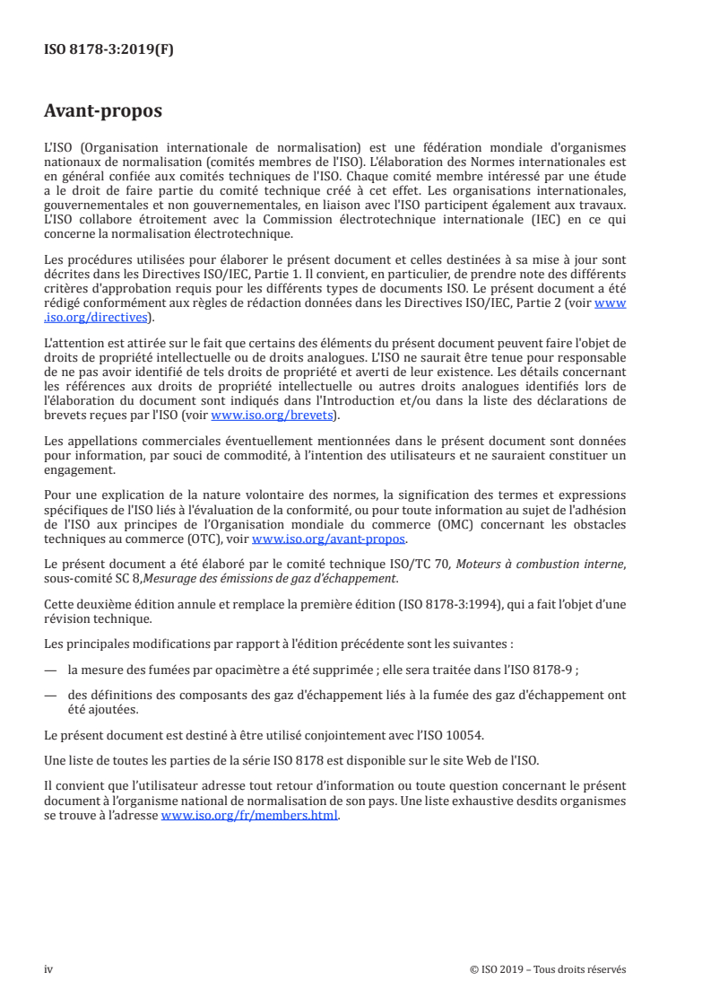 ISO 8178-3:2019 ISO 8178-3:2019 - Moteurs alternatifs à combustion interne — Mesurage des émissions de gaz d'échappement — Partie 3: Définitions et méthodes de mesure de la fumée des gaz d'échappement dans des conditions stabilisées/19/2019 - Page 4 preview